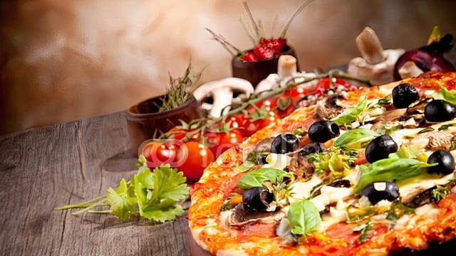 Veggie Supreme Pizza.