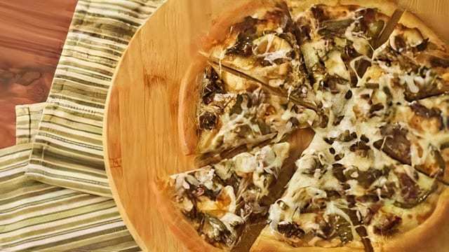 Oakdale Steak Pizza.