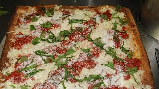 24 Cut Sicilian Pizza.